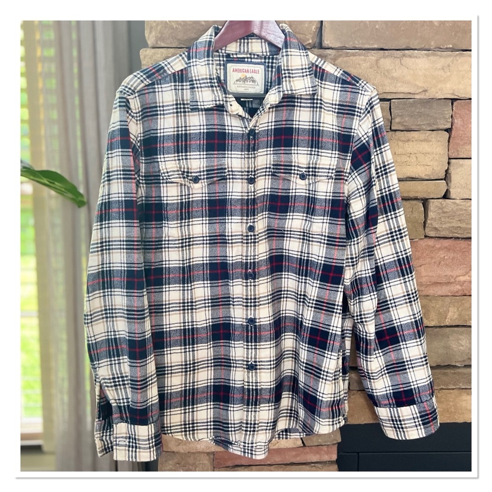 AMERICAN EAGLE Men's Flannel Plaid Shirt